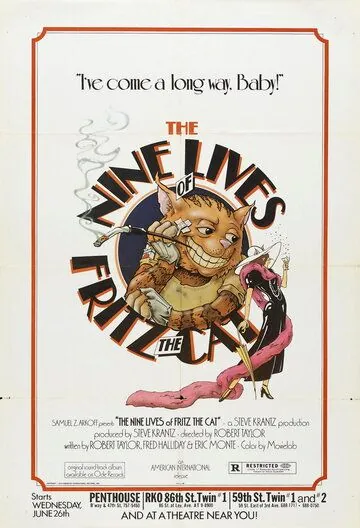 Девять жизней кота Фрица / The Nine Lives of Fritz the Cat (1974) мультфильм скачать через торрент в хорошем качестве