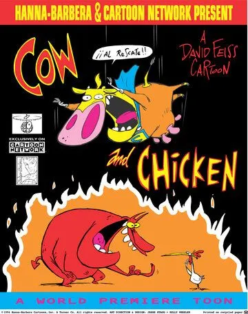 Коровка и Петушок / Cow and Chicken (1997) мультфильм скачать через торрент в хорошем качестве
