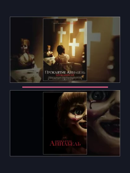 Постер: Проклятие Аннабель: фильмы франшизы по хронологии