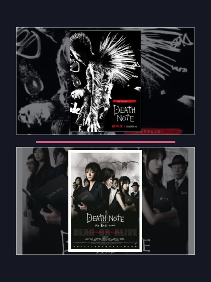 Постер: Все части франшизы Тетрадь смерти