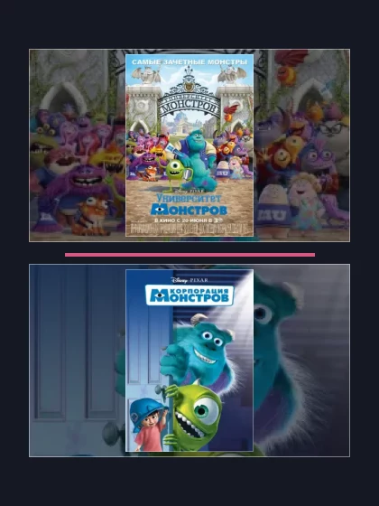 Университет монстров: мультфильмы франшизы по хронологии
